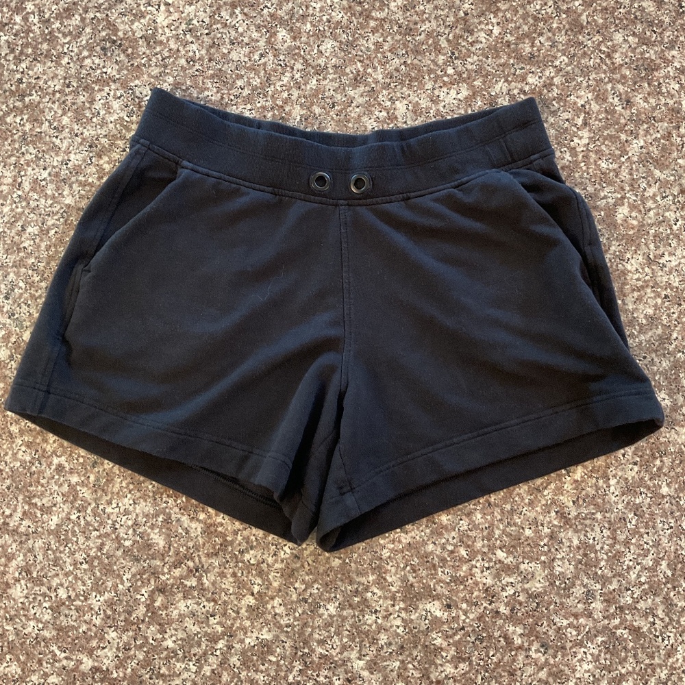 Athleta Shorts  size Medium  Black  Sweatpants material Waist tie missing